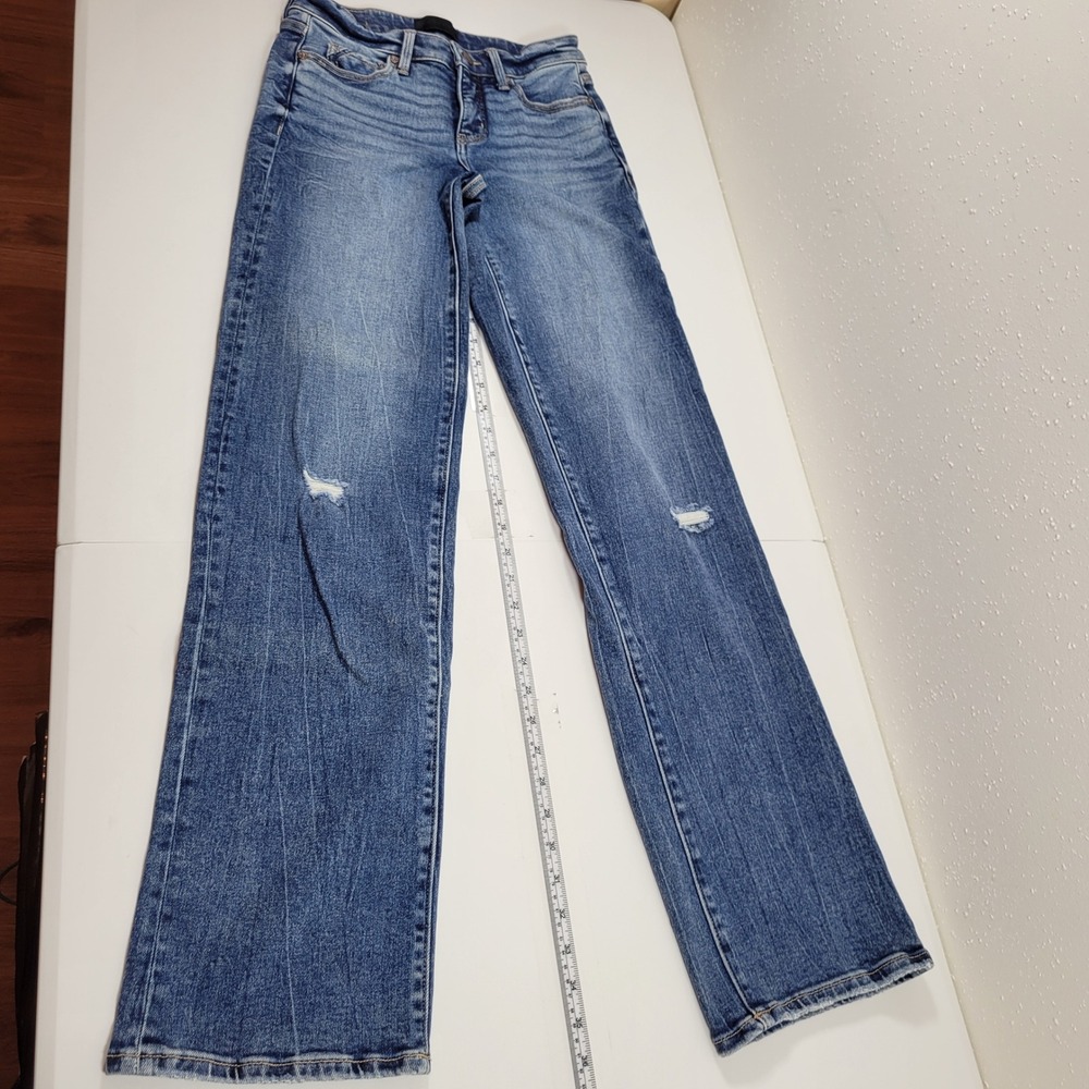 Buckle Black Fit No. 53 Straight Jean Women 24x34 Blue excellent Distressed - Picture 4 of 11